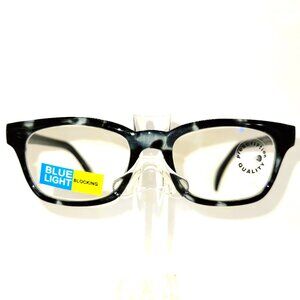 Prescription Strength Blue Light Blocking Reading Glasses in Blue-Gray Tortoise